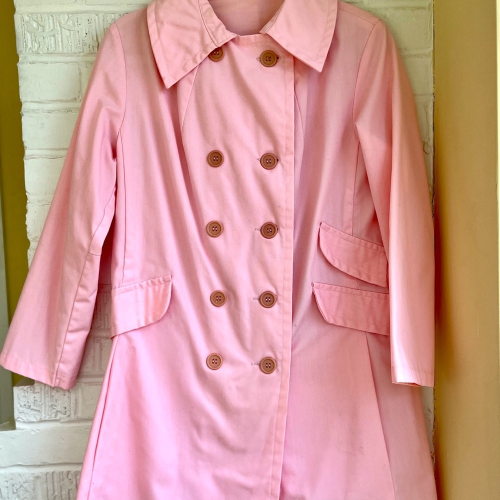 Vintage Pink Double-Breasted Coat